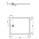 Receveur de douche Ultra Flat S rectangulaire 120x100 cm Gris Béton