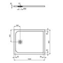 Receveur de douche Ultra Flat S rectangulaire 100x80 cm Gris Béton