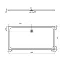 Receveur de douche Ultra Flat S rectangulaire 200x100 cm Noir Intense