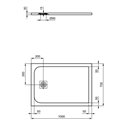 Receveur de douche Ultra Flat S rectangulaire 100x70 cm Noir Intense