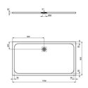 Receveur de douche Ultra Flat S rectangulaire 170x90 cm Gris Béton