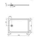 Receveur de douche Ultra Flat S rectangulaire 120x80 cm Blanc Pur