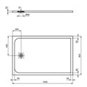 Receveur de douche Ultra Flat S rectangulaire 140x90 cm Beige Sable
