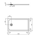 Receveur de douche Ultra Flat S rectangulaire 120x70 cm Noir Intense