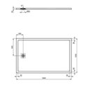 Receveur de douche Ultra Flat S rectangulaire 160x100 cm Gris Béton