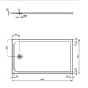 Receveur de douche Ultra Flat S rectangulaire 160x90 cm Noir Intense