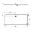 Receveur de douche Ultra Flat S rectangulaire 200x90 cm Gris Béton