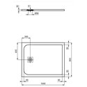 Receveur de douche Ultra Flat S rectangulaire 100x80 cm Noir Intense