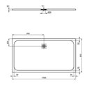 Receveur de douche Ultra Flat S rectangulaire 170x90 cm Noir Intense