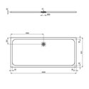 Receveur de douche Ultra Flat S rectangulaire 200x90 cm Noir Intense