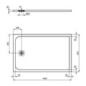 Receveur de douche Ultra Flat S rectangulaire 140x90 cm Noir Intense