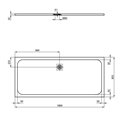 Receveur de douche Ultra Flat S rectangulaire 180x80 cm Gris Béton