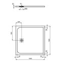 Receveur de douche Ultra Flat S carré 100x100 cm Noir Intense