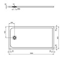 Receveur de douche Ultra Flat S rectangulaire 160x80 cm Gris Béton