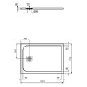 Receveur de douche Ultra Flat S rectangulaire 100x70 cm Gris Béton