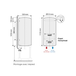 Chauffe-eau électrique Zénéo Vertical mural standard 150L