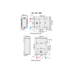 Chauffe-eau électrique Linéo Connecté 80 litres