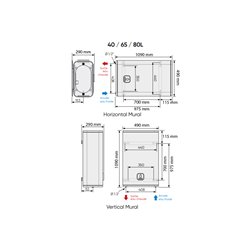 Chauffe-eau électrique Linéo Connecté 65 Litres 