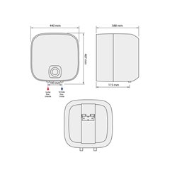 Chauffe-eau électrique Odéo Sur évier 30L 440x467x388 mm