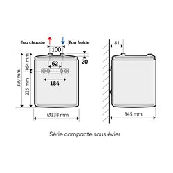 Chauffe eau Petite capacité 15 Litres compact sous-évier