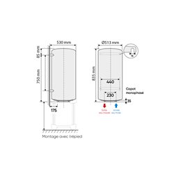 Chauffe-eau électrique ATLANTIC Chauffeo Stéatite Vertical Mural 100 Litres