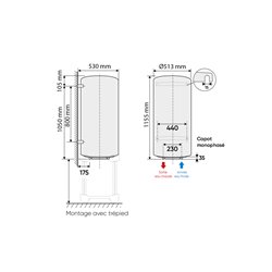 Chaufféo Plus Vertical mural standard 150 L