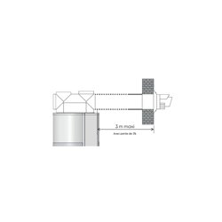 Rallonge ventouse 1 m Ø80/125 mm