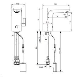 Robinet électronique D2415AA Okyris avec piles