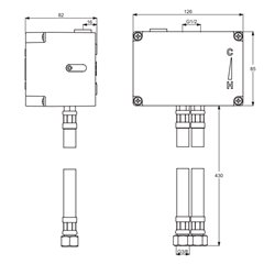 Boîtier thermostatique apparent pour robinetterie