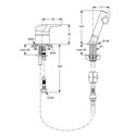 Mitigeur lavabo Cerasprint combiné avec douchette extractible