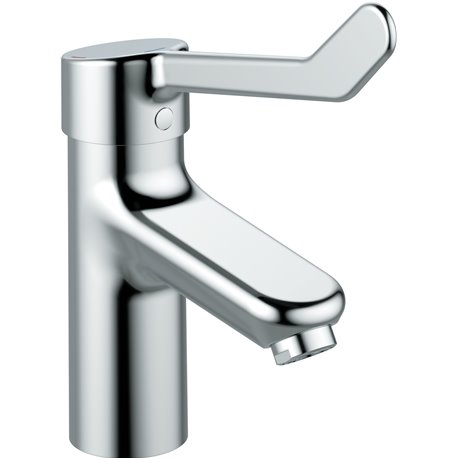 Mitigeur lavabo Okyris Pro poignée rallongée, sans tirette ni vidage, hauteur sous aérateur 66 mm