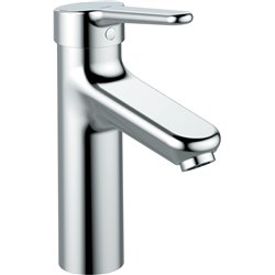 Mitigeur lavabo Okyris Pro poignée pleine, sans tirette ni vidage, hauteur sous aérateur 104 mm
