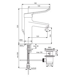 Mitigeur lavabo Okyris Pro Comfort poignée ajourée