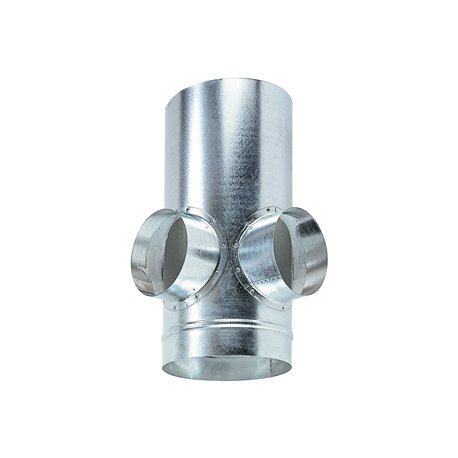 Collecteur d'étage 2 piquages à 90° galva standard Ø200/125 mm Collecteur d'étage 2 piquages à 90° galva standard Ø200/125 mm