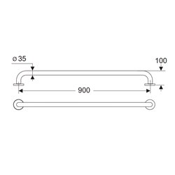 Barre de maintien Contour 21 90 cm