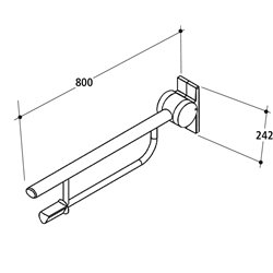 Barre de relèvement Contour 21 80 cm