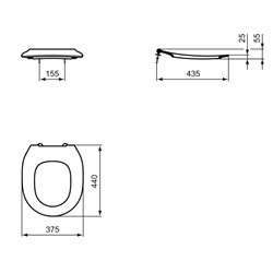 Abattant WC Contour 21 Rouge ergonomique, pour enfant