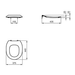 Abattant WC Contour 21 Jaune ergonomique, pour enfant