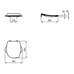 Abattant WC Contour 21 Jaune ergonomique