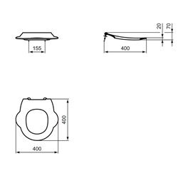 Abattant WC Contour 21 Jaune ergonomique