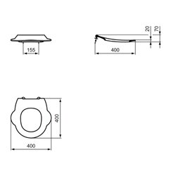 Abattant WC Contour 21 Bleu ergonomique