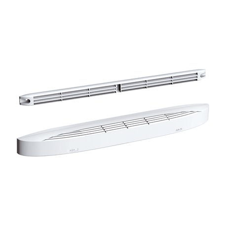 Entrée d'air autoréglable acoustique + grille façade 45 m3/h Blanc