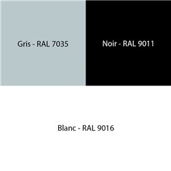 Entrée d'air autoréglable acoustique + rallonge + capuchon façade 45 m3/h Noir