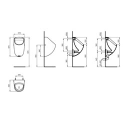 Urinoir Axif Plus alimentation cachée 
