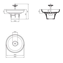 Lavabo Contour 21 Ø 95 cm en céramique