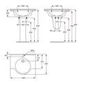 Lavabo-plan Sapho 65x52 cm avec trop-plein