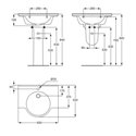 Lavabo-plan Sapho 65x52 cm sans trop-plein