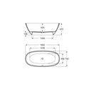 Baignoire ilot Ariane 165x75 cm 
