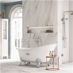 Baignoire fonte Carmen 160x80 cm Bleu marine 
