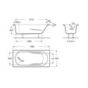 Baignoire balneo Neo-Genova 140x70 cm Basic